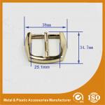 Gold Metal Pin Buckle 25X34.7X38MM OEM Fashion Handbag Buckle Zinc Material