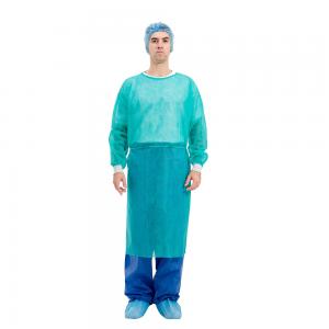 Quality 40gsm 45gsm Disposable Protective Isolation Gown With Cuffs 20gsm 25gsm 30gsm 35gsm for sale