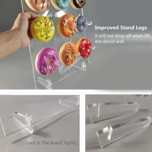 Quality Clear Acrylic Donut Holder Birthday Bagels Doughnut Display Stand for sale