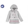 Buy cheap Stripes Little Girl Cardigan Sweaters , Hoody Girls Cardigan Jacket Buttons from wholesalers