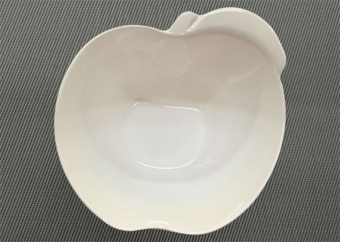 Quality Apple Shape Melamine Dinnerware Bowl Diameter 15cm Weight 154g White Porcelain Bowl for sale