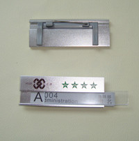 Quality custom luxury reusable metal name badge holder for sale