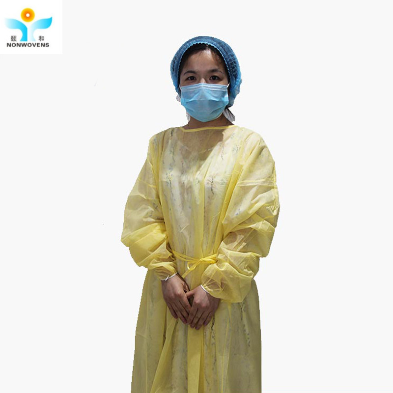 Quality Hospital Disposable Clothing Yellow Surgical Grown Washable for sale