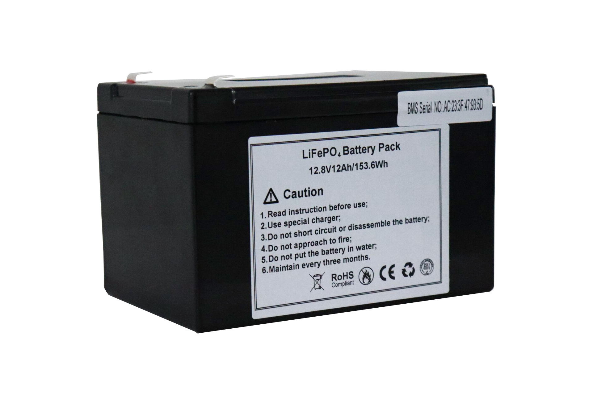 Quality Rechargeable Iron Phosphate 50Ah 12V Lithium Battery 3000 Cycle Life for sale