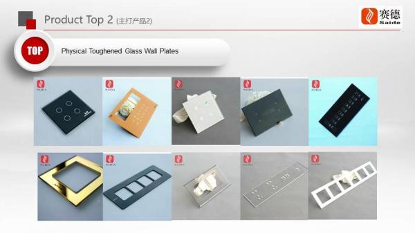 China factory custom 3mm tempered cut-out polished glass bezel plate for switch socket panel