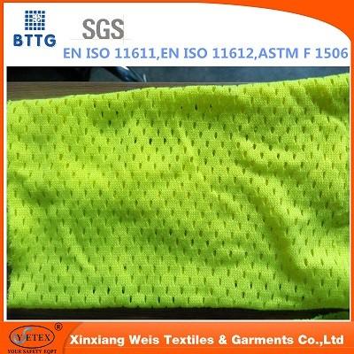 Buy EN20471 inherent FR Modacrylic/cotton knitted mesh fabric at wholesale prices