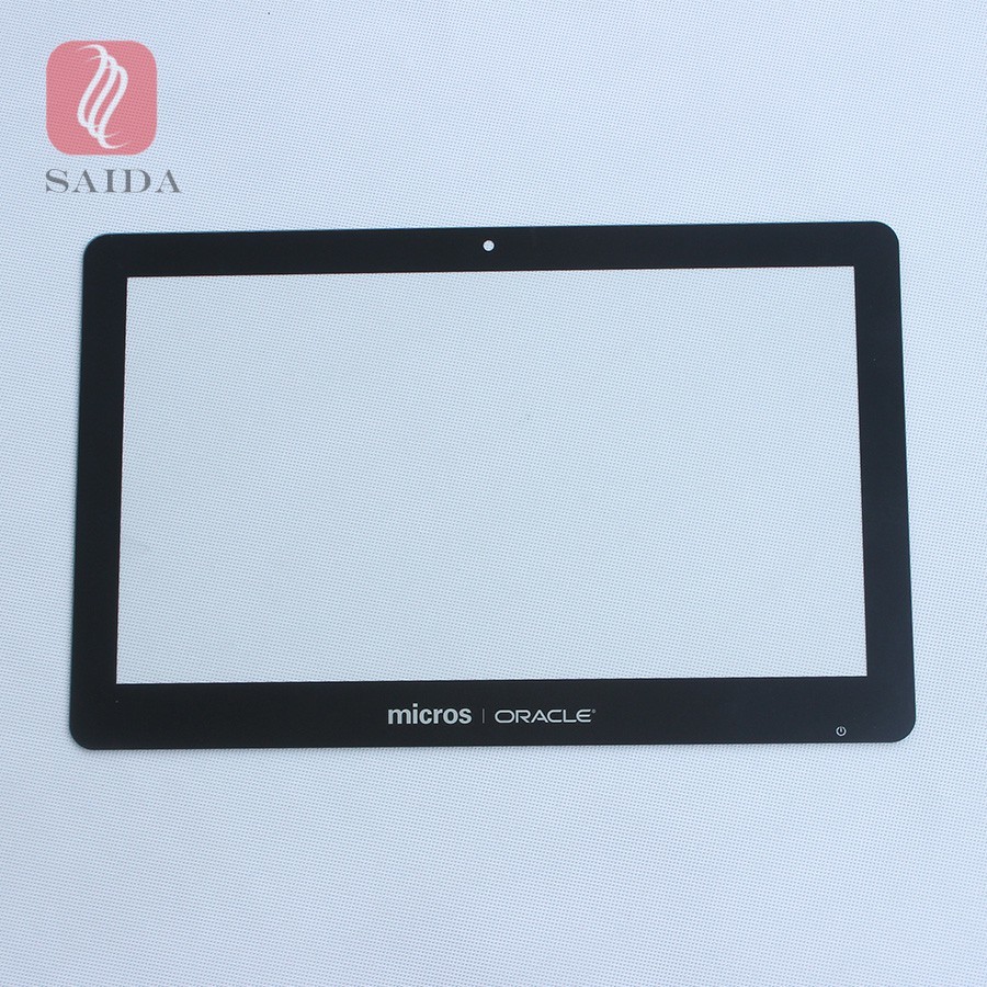 Quality custom 0.7mm 1.1mm 2.0mm 3mm  chemical strengthened glass cover lens for Industrial all-in-one touch POS system for sale