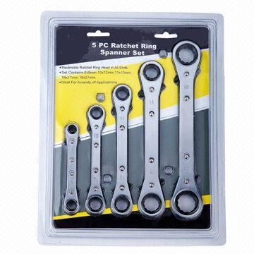 Quality Gear Ratchet Ring Spanner/Wrench Set, Measures 6 to 17mm  for sale