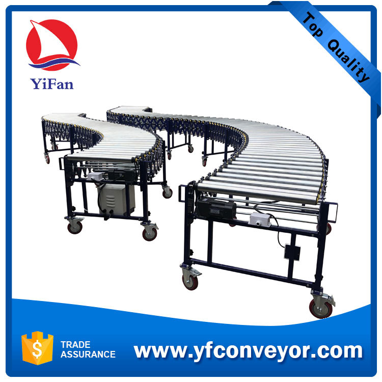 Buy Good price electric power retractable flexible expandable roller conveyor for sale at wholesale prices