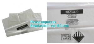 Quality Clean Up Autoclavable Biohazard Bags Disposable FILM Asbestos Clear Poly Sheeting for sale