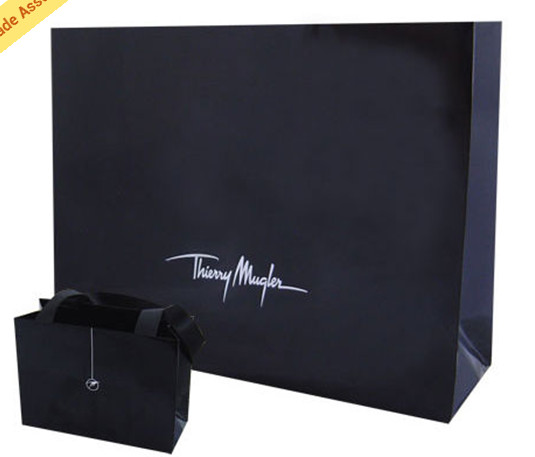 Quality luxury Custom Made Gift Printed Paper Shopping Bags with ribbon handle for sale