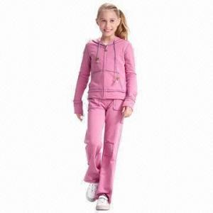 Quality 2012 Hot Selling Girl's Sweat Suit, 100% Cotton Jersey, Available in Various Colors and Sizes for sale