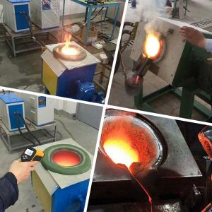 Quality 35kw IGBT Electric Cast Iron Induction Melting Furnace for sale