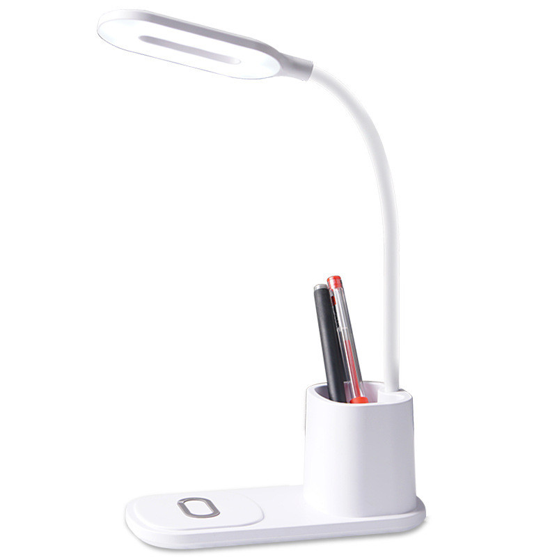 Quality Practical Portable 180Lm Desk Lamp Wireless Charger With Pen Holder for sale