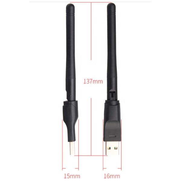 Ralink RT5370 Main Chip USB Wifi Adapter Dongle Antenna WiFi Network Card 2.4GHz RT 5370 Wifi Receiver For TV Computer