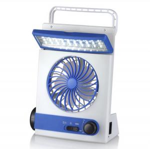 Quality Hotel Household Solar Powered Outdoor Fan With Led Light for sale
