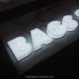 Quality Full Lighted Thick 18mm Acrylic Letter Signs Plastic Word Signage for sale