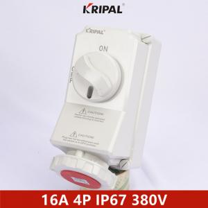 Quality Waterproof Industrial Power Mechanical Socket With Switch 5P 16A 380V for sale