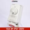 Buy cheap Waterproof Industrial Power Mechanical Socket With Switch 5P 16A 380V from wholesalers