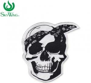 Quality Laser Cut Durable Black And White Motorcycle Patches Customized Size for sale