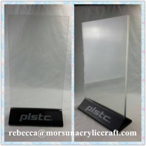 Quality Hotel Supplies A4 A5 A6 Size Acrylic Upright Menu Holder with Logo Printing for sale
