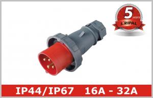 Quality 3 Phase16A 32A Industrial Plugs And Socket In Pin And Sleeve Connectors for sale