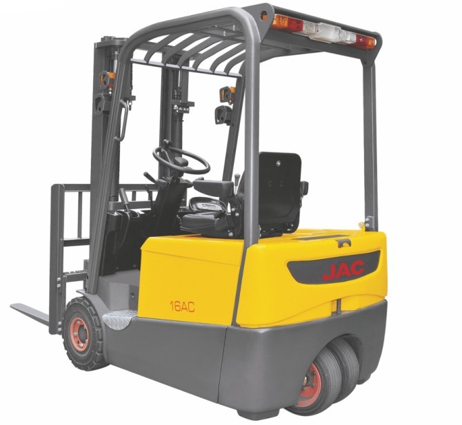 Quality Three Wheel Electric Forklift Truck 1 ton capacity Small Turning Radius for sale