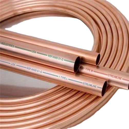 Quality Type K L M Air Conditioner Pancake Coil Copper Tube Air Conditioning Copper Pipe For Ventilation for sale