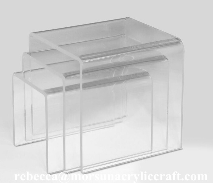 Quality U Shape Transparent Acrylic Display Stand For Jewelry Cosmetic Digital Products for sale
