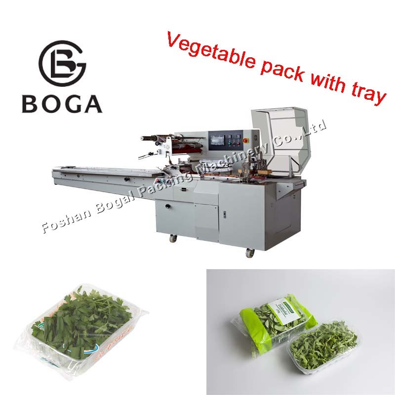 Quality Horizontal Flow Wrap Packing Machine Frozen Fruit Leaf Vegetable Packing for sale