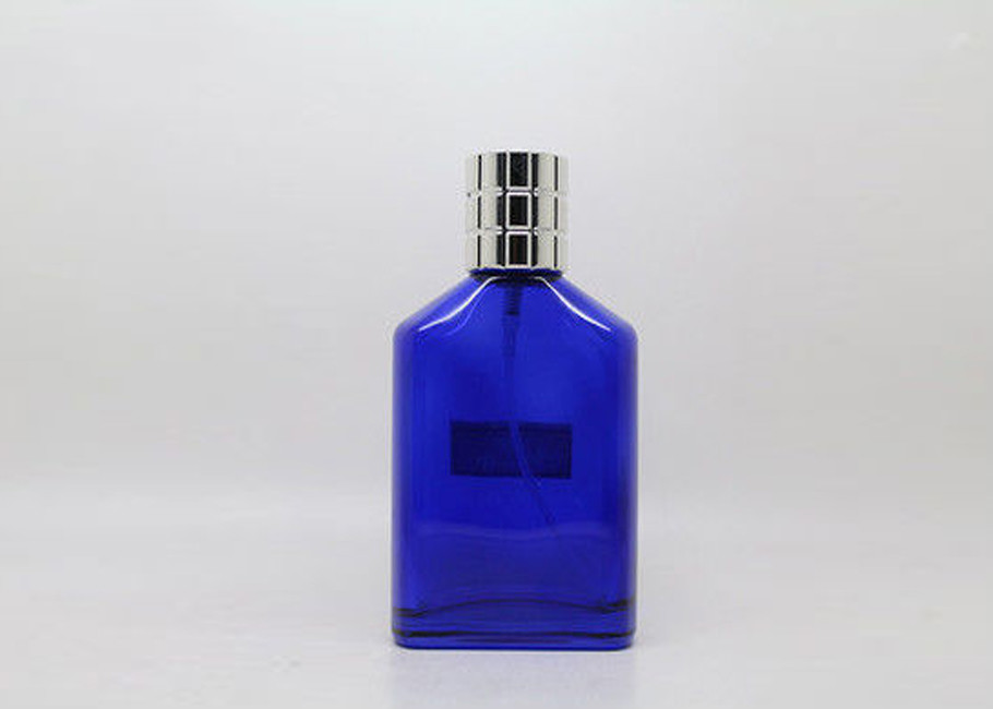 Buy Blue Color Small Refillable Perfume Spray Bottles Handsome Men Style at wholesale prices