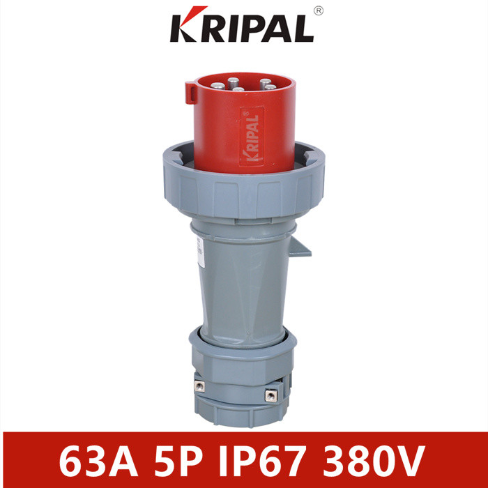 Quality Three Phase 63A 380V IP67 Industrial Plugs Waterproof IEC Standard for sale