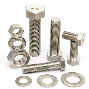 Buy cheap Hastelloy Pipe DIN931 DIN933 Duplex Stainless Steel Fasteners Hex Bolt M6 - M64 from wholesalers