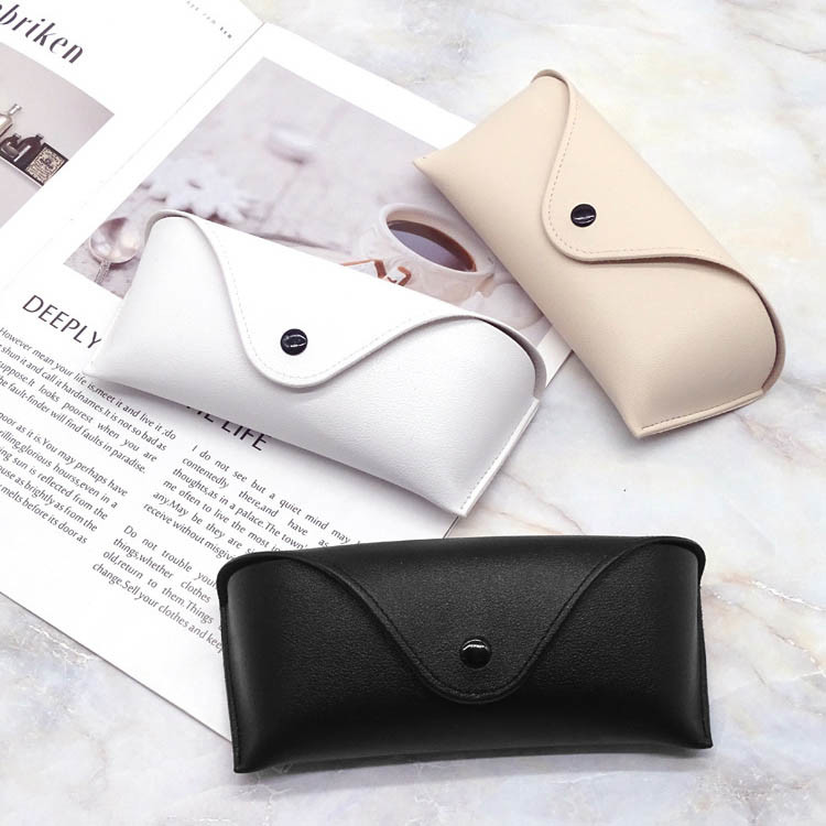 Quality PU Leather Eyeglasses Storage Case , Black Sunglasses Packaging Case for sale