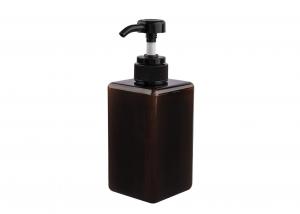 Quality Square Brown Cosmetic PETG Bottle 450ml Large Capacity Reusable for sale