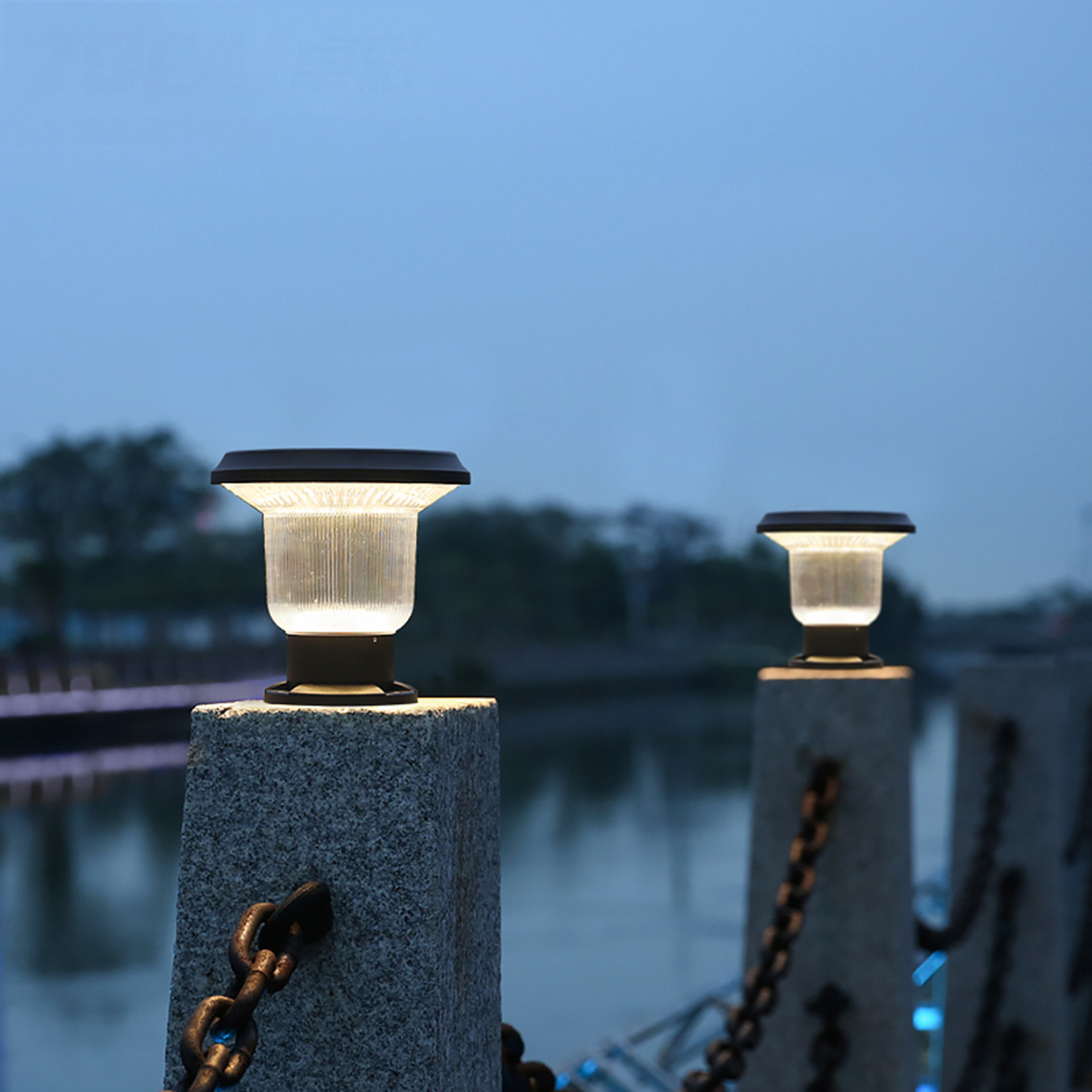 Quality Outdoor Solar Powered Post Pillar Light Kit Fence Lamp High Lumen Gate for sale
