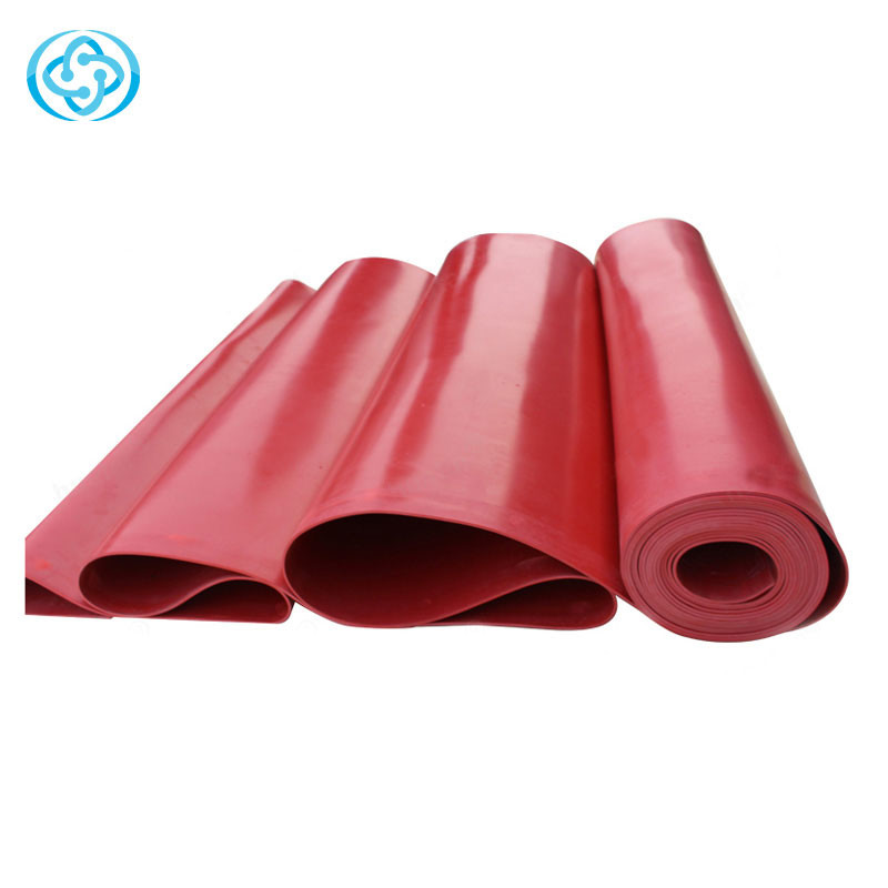 Quality Excellent heat resistant red color silicone rubber sheet with both surface smooth for sale