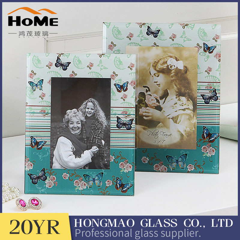 Quality Customized Design Glass Wedding Photo Frames For Office / Home Ornament for sale
