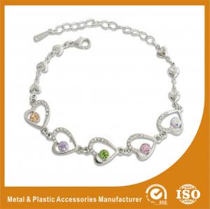 Quality Crystal Stone Metal Chain Bracelets Bead Charm Bracelets Jewelry for sale