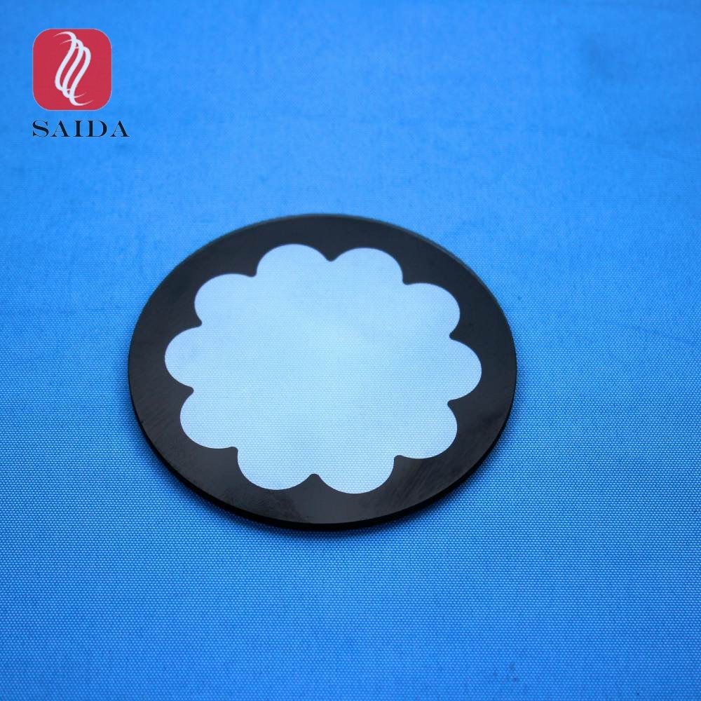 Quality Round shape 3mm Custom Tempered toughened glass panel with black silk screen printed for led On-Ground Wallwasher for sale