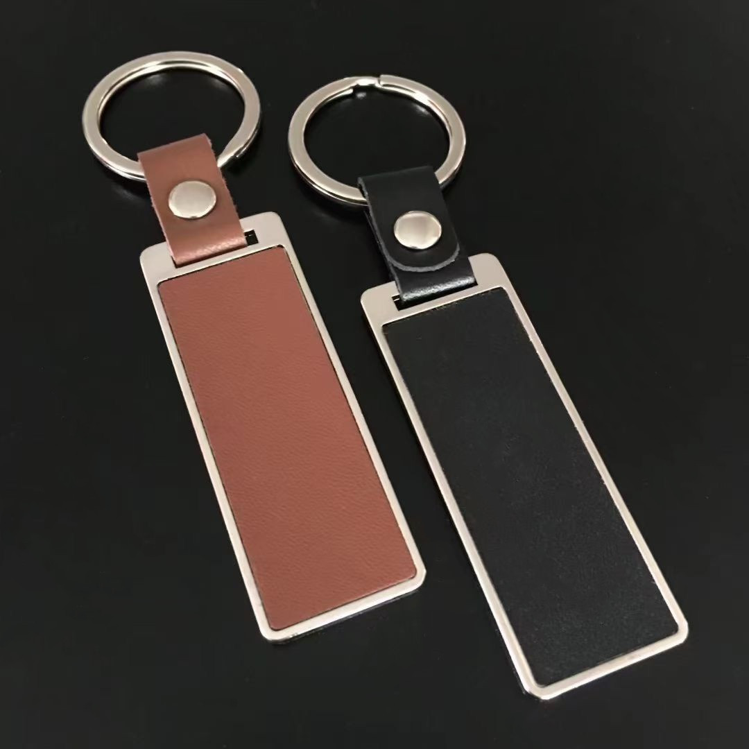 Quality Genuine Leather Bronze Key Chain Customized Personalised Keychain Automotive Key Tag for sale