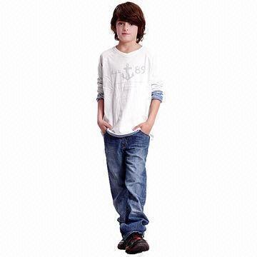 Quality Boy's T-shirt with Colorful Print, Made of 100% Cotton for sale