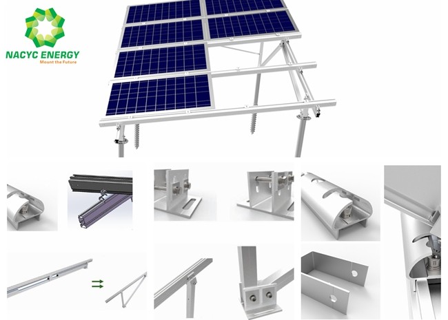Quality Solar Panel Brackets Support Module Bracket Solar Panel Solar Panel Mounting Rack Home Solar Panel Solar Panel Pole for sale