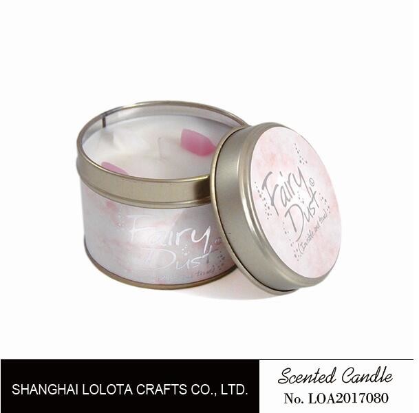 Buy Small Soy Tealight Candles , Tin Can Candles Raspberry / Amber Fragrance at wholesale prices