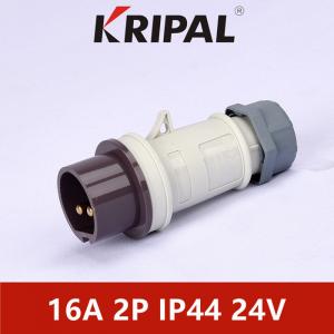 Quality IEC Standard IP44 Waterproof Low Voltage Power Plug 48V 3P 16A 12H for sale
