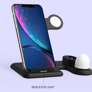 Quality 3 In 1 15W Wireless Charger Dock Station LED Light Fast Charging for sale