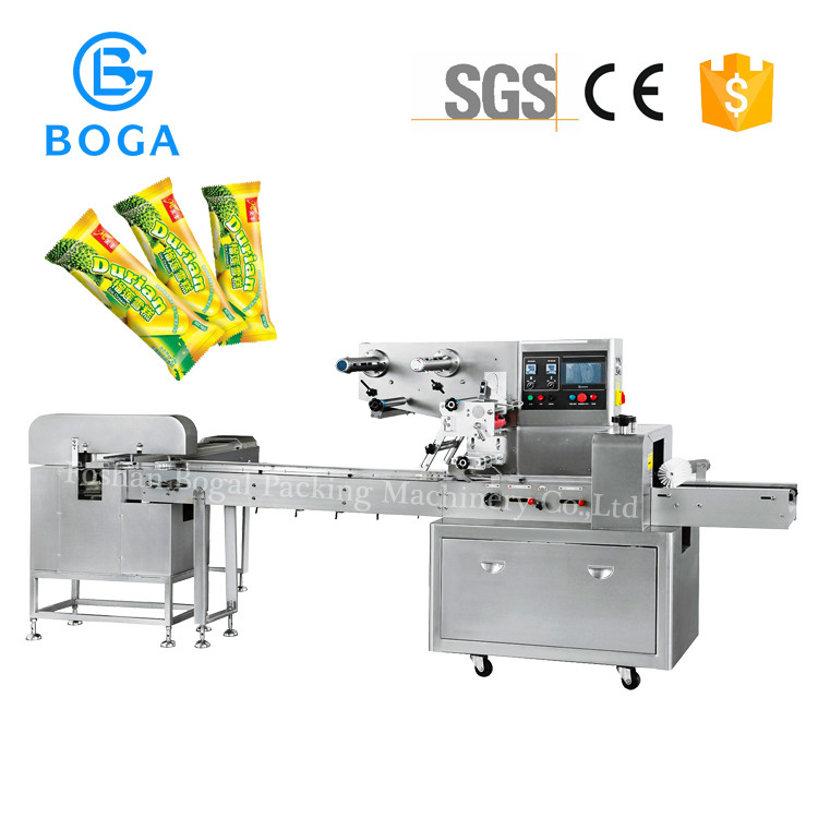 Quality Automatic Durian Popsicle Pillow Packing Machine / Horizontal Flow Wrapper for sale