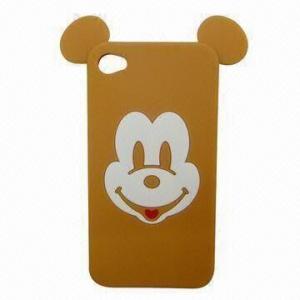 Quality Silicone Case for iPhone/Cell Phone, Made of 100% Silicone Material, Cartoon Animals Design for sale