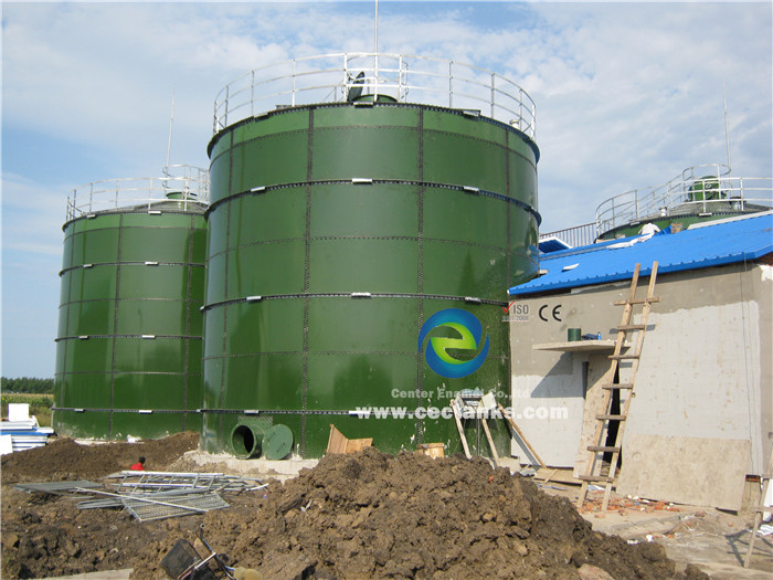 Biogas Plant To Generate Electricity Glass Fused To Steel Tanks , ART 310 Steel Grade