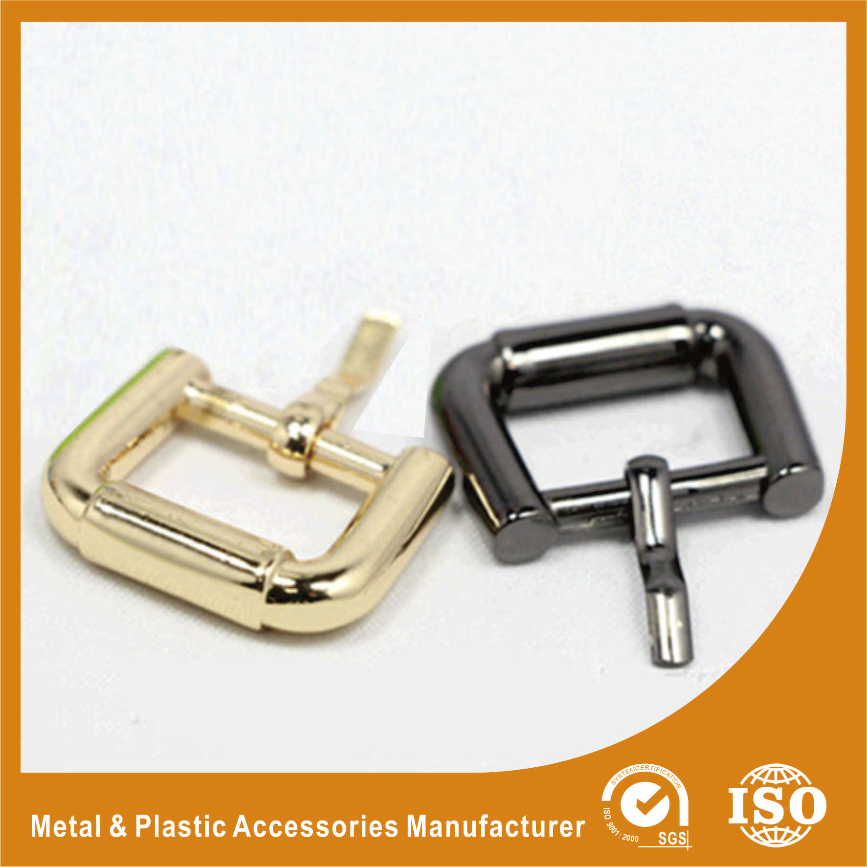 Quality Pin Buckle Inner 15X10.8MM Gold Black Nickel Buckle / Hardware Accessories for sale